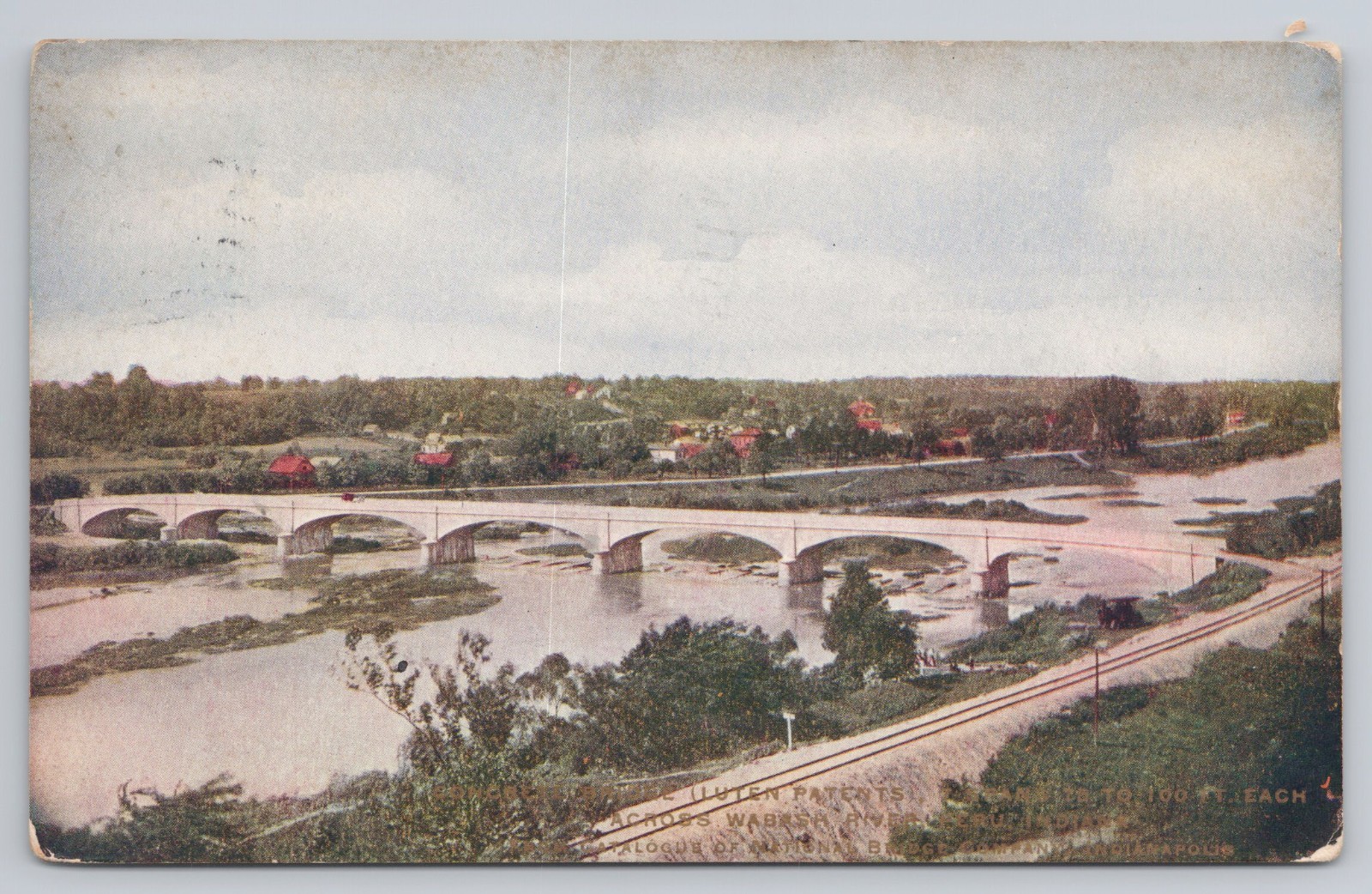 Concrete Bridge Spans Wabash River Peru Indiana 1908 Concrete Bridge Spans Wabash River Peru Indiana 1908