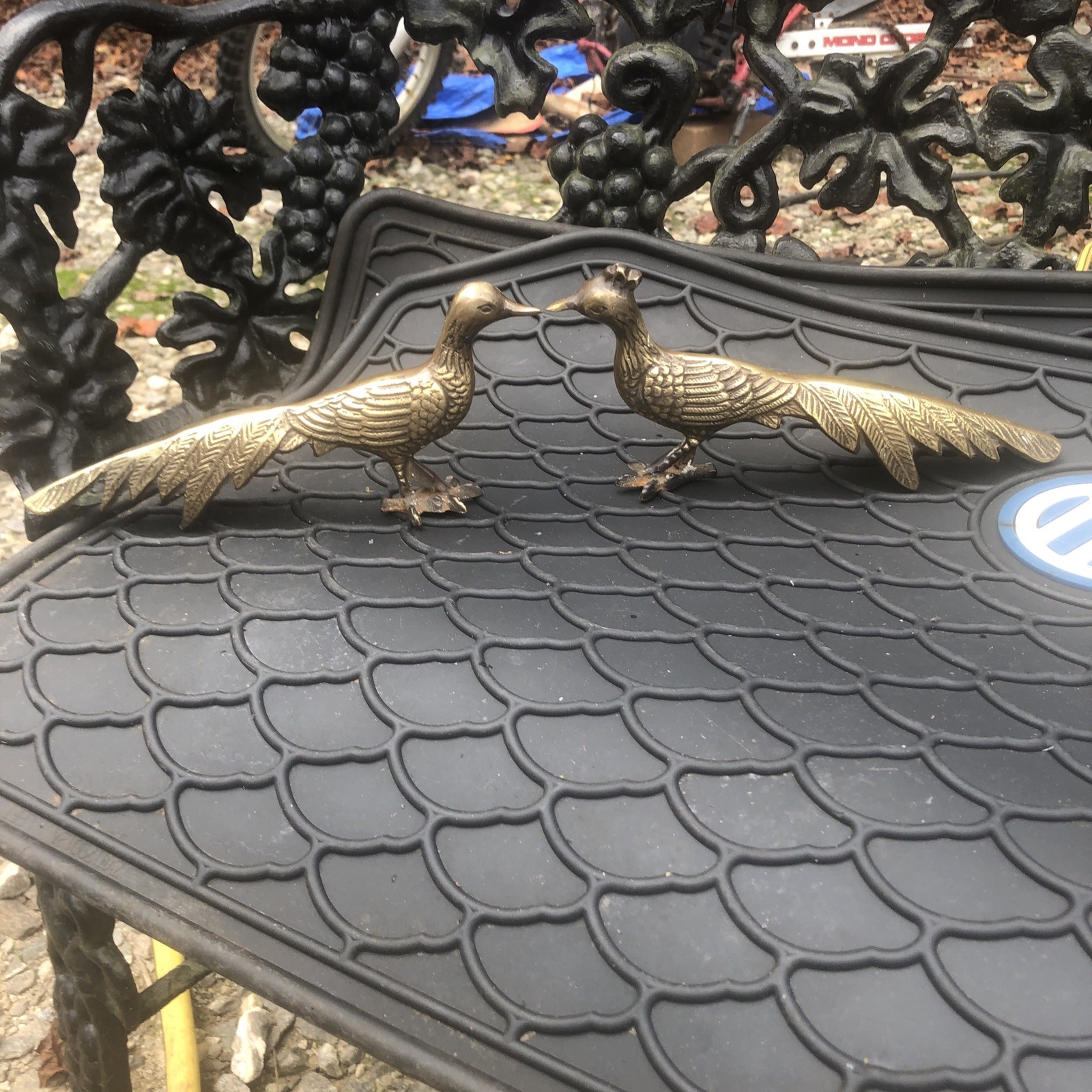 Vintage Antique Cast Brass Metal Decor Standing Pheasant Statues Figurines 8.5”L Vintage Antique Cast Brass Metal Decor Standing Pheasant Statues Figurines 8.5”L