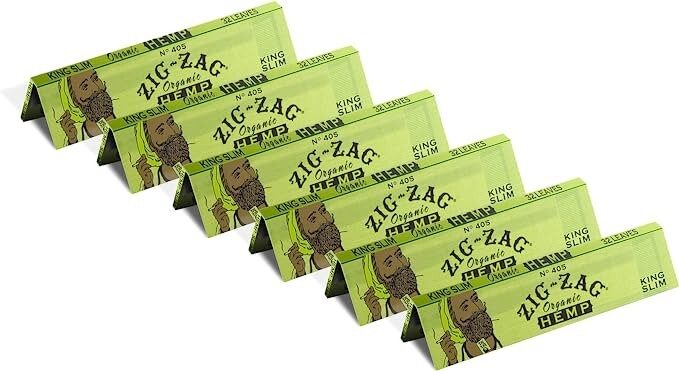 ๐ X 6 ZIG-ZAG KING SLIM ORGANIC HEMP PAPERS ๐โจ 6 BOOKLETS KING SIZE ๐ X 6 ZIG-ZAG KING SLIM ORGANIC HEMP PAPERS ๐โจ 6 BOOKLETS KING SIZE