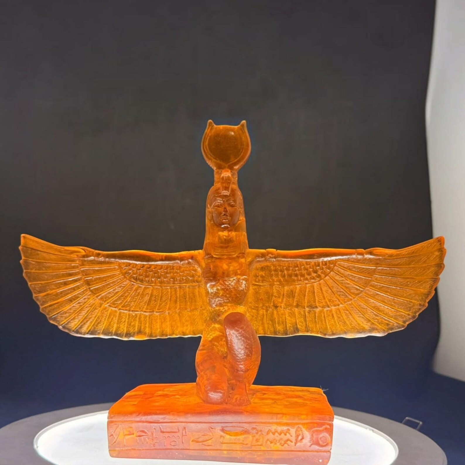 RARE Egyptian Artifacts Of Authentic Pharaonic Winged Statue Of Goddess Isis Bc