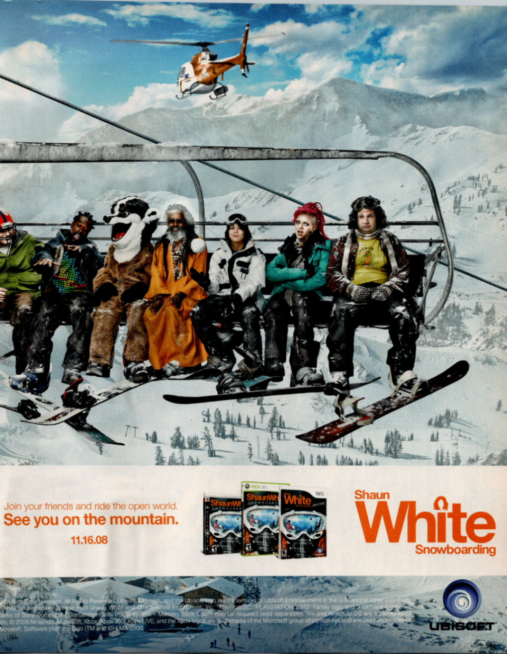 Shaun White Snowboarding Ad Poster Vintage 2008 Gaming Ski Lift Ad Shaun White Snowboarding Ad Poster Vintage 2008 Gaming Ski Lift Ad