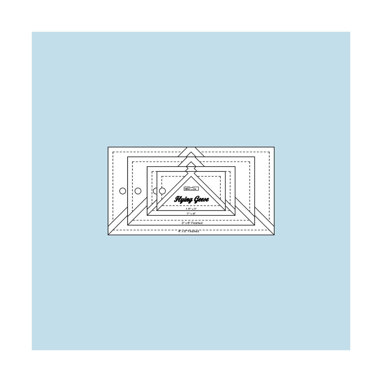 Flying Geese Ruler Set #1: (1 1/2” x 3”, 2” x 4”, 3̶