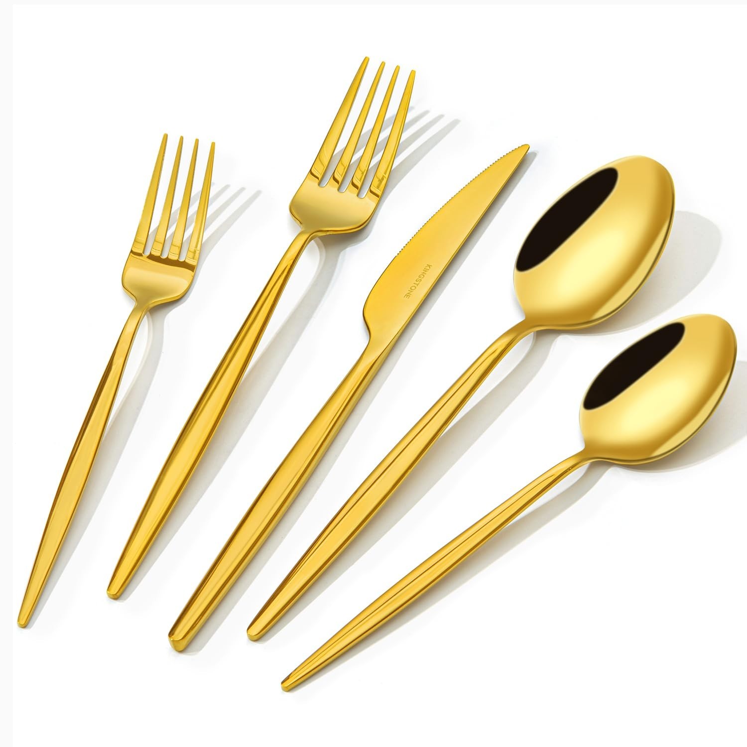 KINGSTONE Silverware Set, Flatware Set Cutlery Set Premium 18/10 Stainless St...