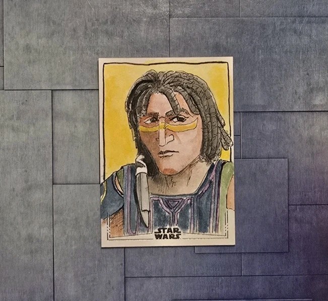 2025 Topps Star Wars Chrome Quinlan Vos Sketch by C Dub Asajj Ventress Clone War 2025 Topps Star Wars Chrome Quinlan Vos Sketch by C Dub Asajj Ventress Clone War