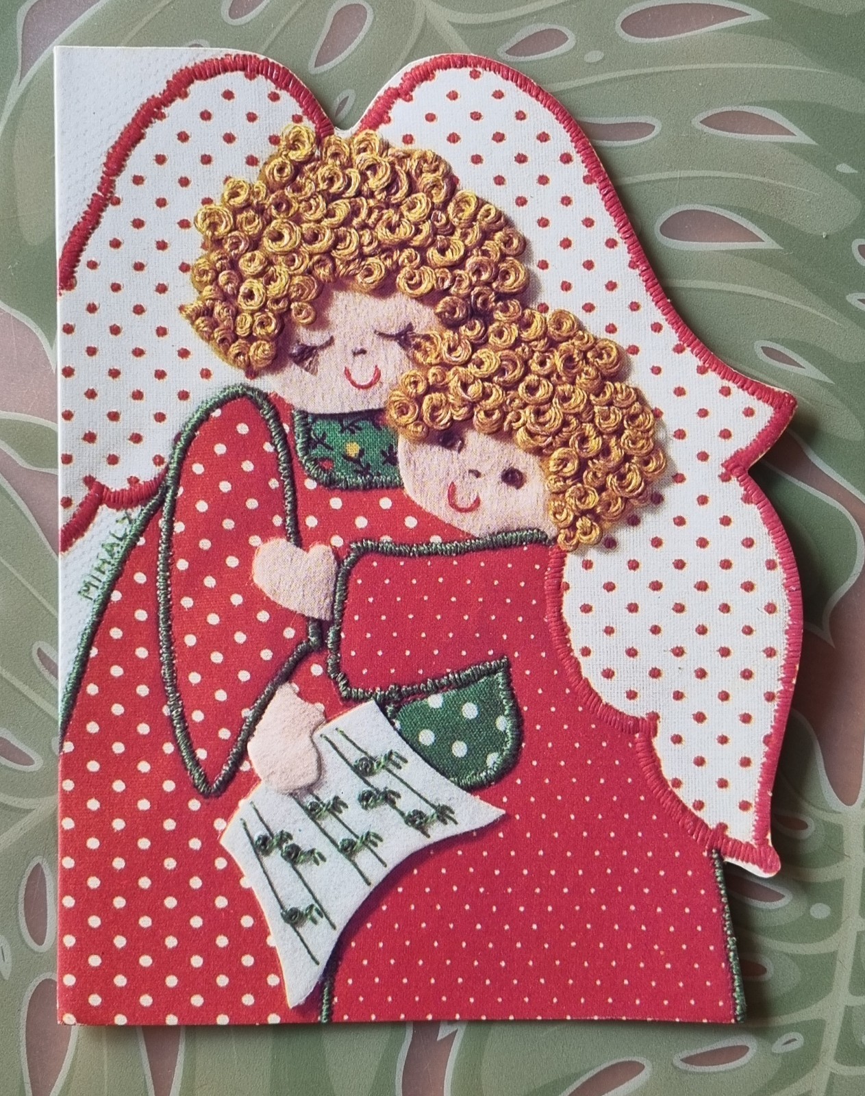 10 Vintage Christmas American Greetings MIHALY Angel Patchwork Felt photo cards 10 Vintage Christmas American Greetings MIHALY Angel Patchwork Felt photo cards