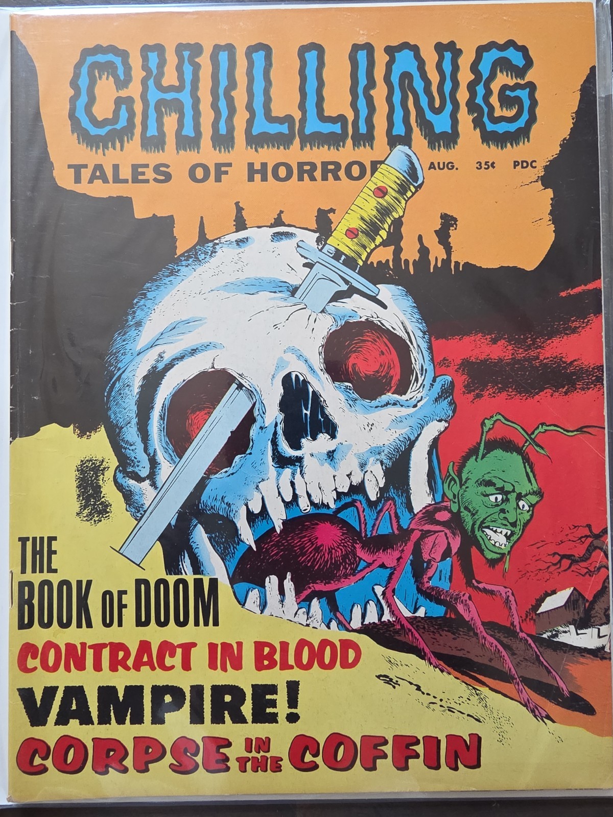 CHILLING TALES OF HORROR #2 (1969) Stanley B&W horror comic magazine VF CHILLING TALES OF HORROR #2 (1969) Stanley B&W horror comic magazine VF