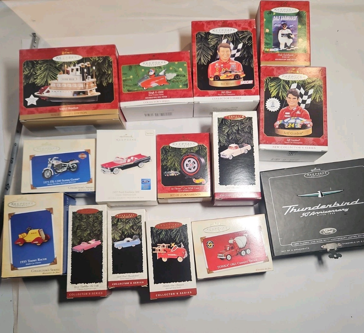 Hallmark Keepsake Ornament Lot 16 Cars NASCAR Ford Chevy Harley Tonka Hot Wheels Hallmark Keepsake Ornament Lot 16 Cars NASCAR Ford Chevy Harley Tonka Hot Wheels