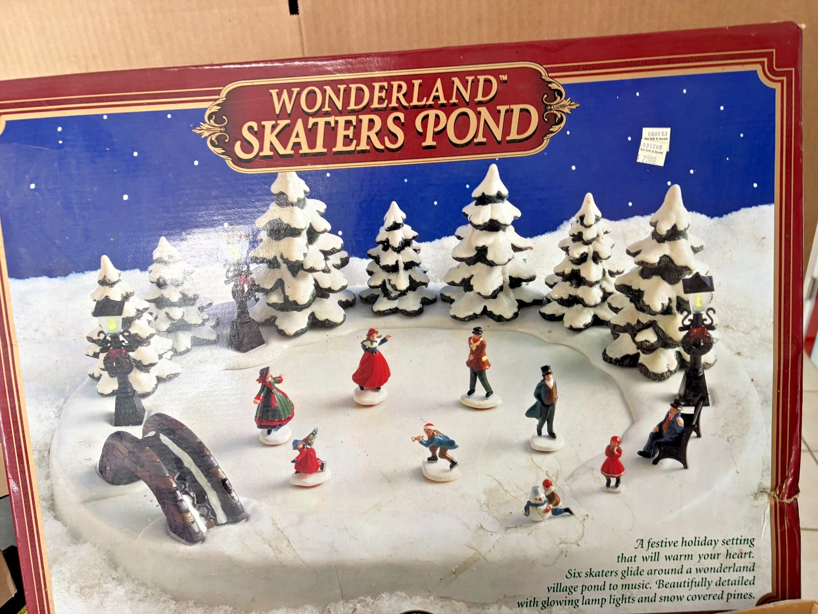 Vintage 1996 Christmas Fantasy Wonderland Skaters Pond Musical Complete Vintage 1996 Christmas Fantasy Wonderland Skaters Pond Musical Complete