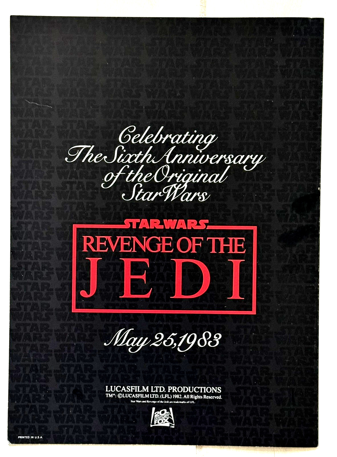 Rare Vintage HTF 1982 Star Wars Revenge of The Jedi Promo Ad Foldout Insert #3 Rare Vintage HTF 1982 Star Wars Revenge of The Jedi Promo Ad Foldout Insert #3