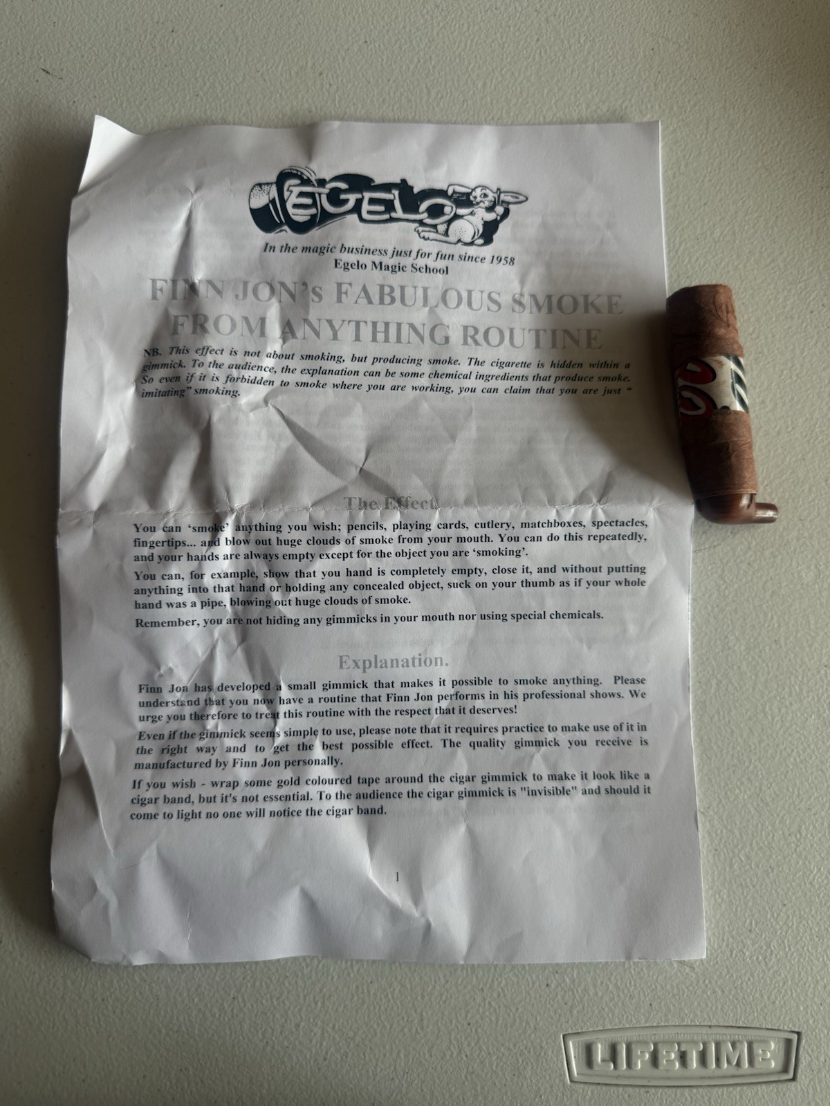 Finn Jon Fabulous Smoke From Anything Magic Trick Gimmick Egelø Instructions Finn Jon Fabulous Smoke From Anything Magic Trick Gimmick Egelø Instructions