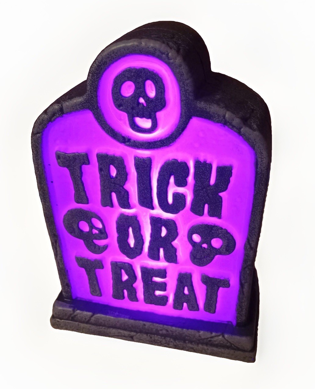 Hyde and EEK 12" Lit Trick or Treat Blow Mold Halloween Decorative Prop Purple Hyde and EEK 12" Lit Trick or Treat Blow Mold Halloween Decorative Prop Purple