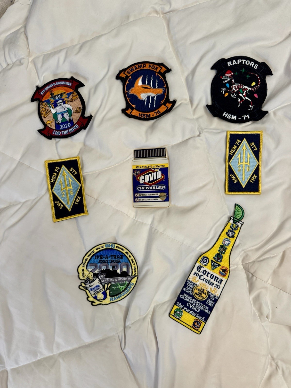 USS Dwight D Eisenhower CVN-69 2020 Corona Cruise Memorabilia Lot USS Dwight D Eisenhower CVN-69 2020 Corona Cruise Memorabilia Lot