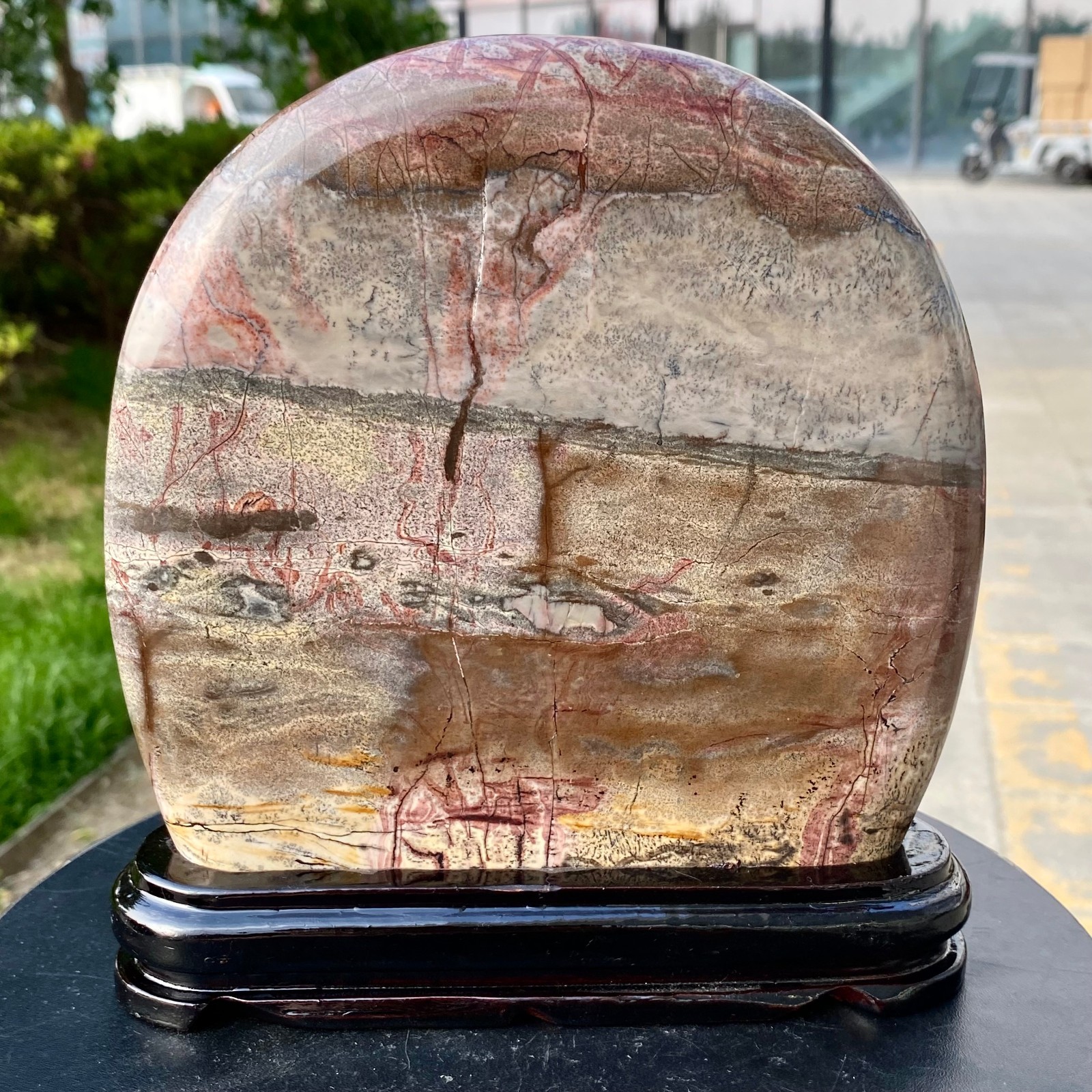 4.18LB Beautiful Natural Chinese Dendritic Limestone Picture Stone Guohua - Rare 4.18LB Beautiful Natural Chinese Dendritic Limestone Picture Stone Guohua - Rare