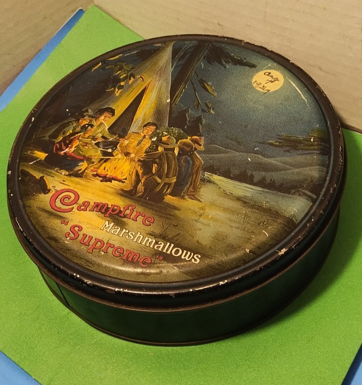 RARE Campfire Marshmallows Tin Boy Scouts 1920s Antique vintage Candy Supreme RARE Campfire Marshmallows Tin Boy Scouts 1920s Antique vintage Candy Supreme