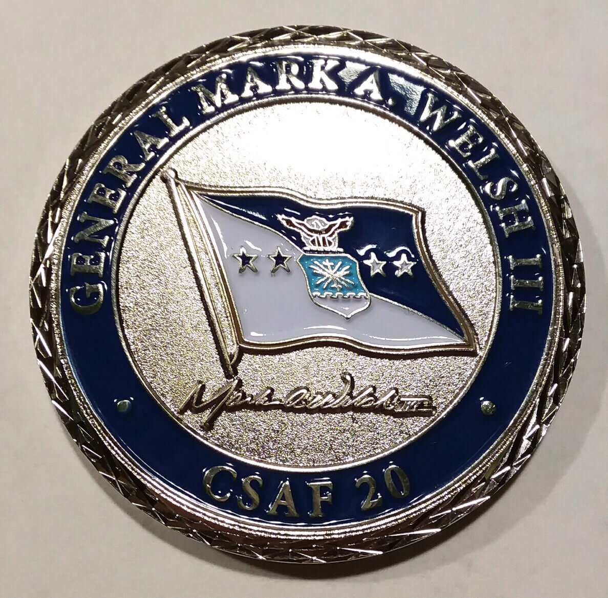 USAF General Mark A Welsh III CSAF 20 Air Force Chief of Staff Challenge Coin USAF General Mark A Welsh III CSAF 20 Air Force Chief of Staff Challenge Coin