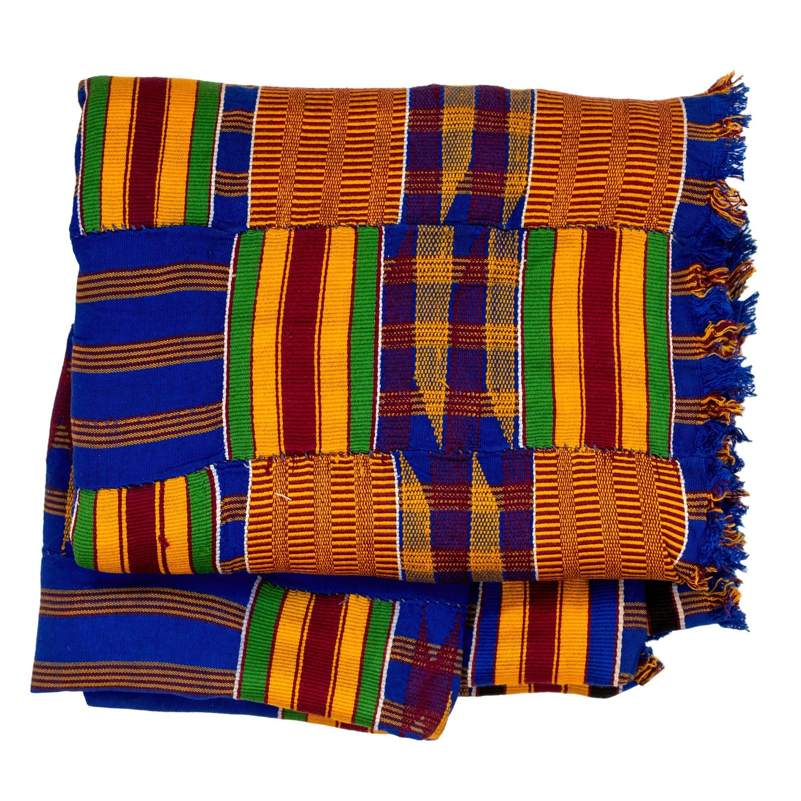 African Ashanti Kente Cloth #14891 Ghana Multicolor Cotton Handmade African Ashanti Kente Cloth #14891 Ghana Multicolor Cotton Handmade