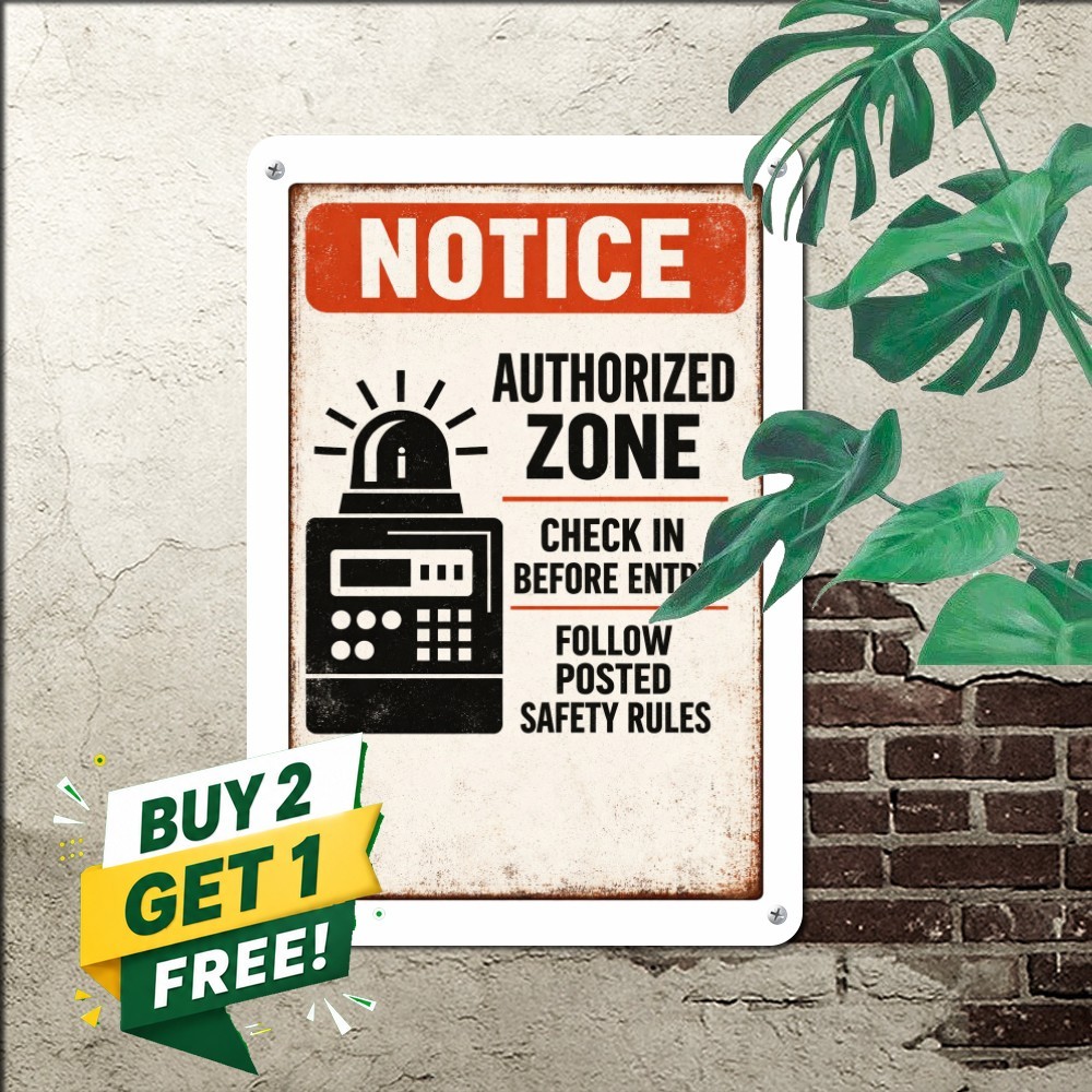 Heavy Duty Outdoor Warning Sign Weatherproof Industrial Metal Tin Plaque Heavy Duty Outdoor Warning Sign Weatherproof Industrial Metal Tin Plaque
