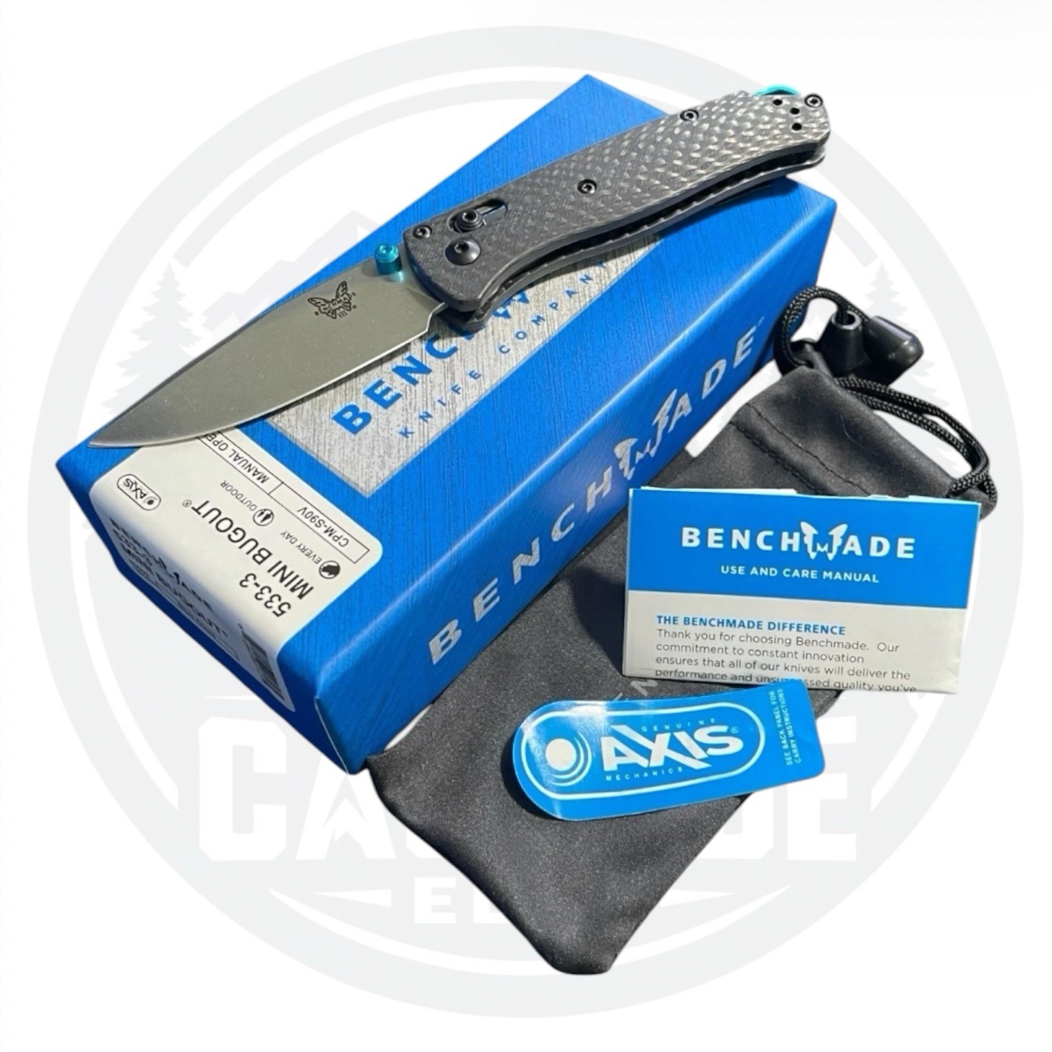 Benchmade 533-3 Mini Bugout CPM-S90V Carbon Fiber Folding Knife USA Made Benchmade 533-3 Mini Bugout CPM-S90V Carbon Fiber Folding Knife USA Made
