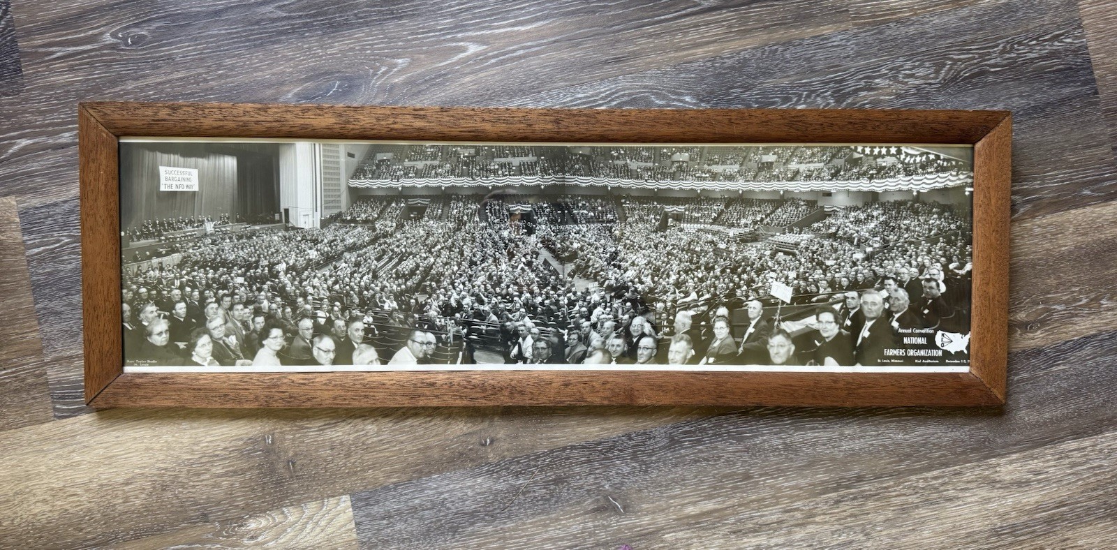Vintage NFO National Farmers Organization Convention Panorama Photo NFO 36” Ag Vintage NFO National Farmers Organization Convention Panorama Photo NFO 36” Ag