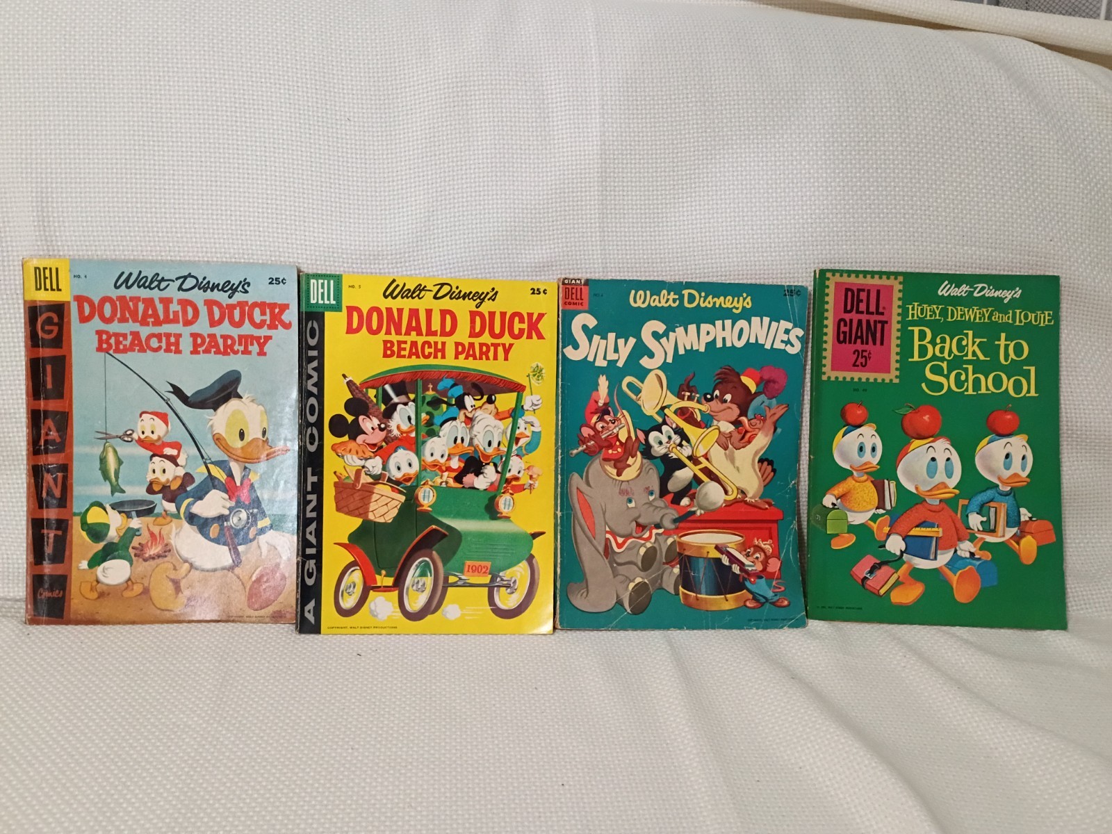 Dell 4 Walt Disney Giant Comic Books 1954-1957-1958-1961