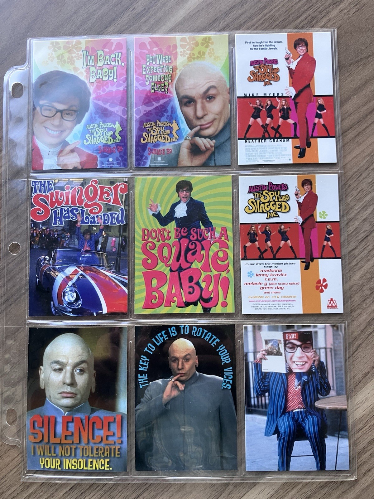 Austin Powers Set Plus 18 Chase/Promo Cards 1999 Cornerstone New Line Austin Powers Set Plus 18 Chase/Promo Cards 1999 Cornerstone New Line