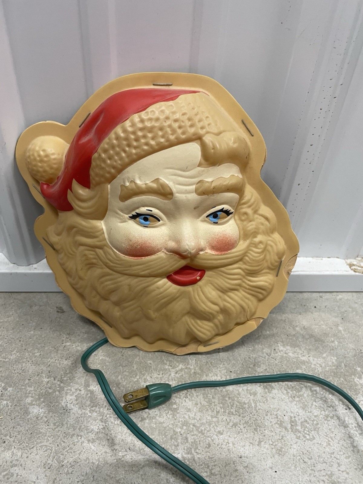 Rare Vintage Electrified Santa Face From 50s Rare Vintage Electrified Santa Face From 50s