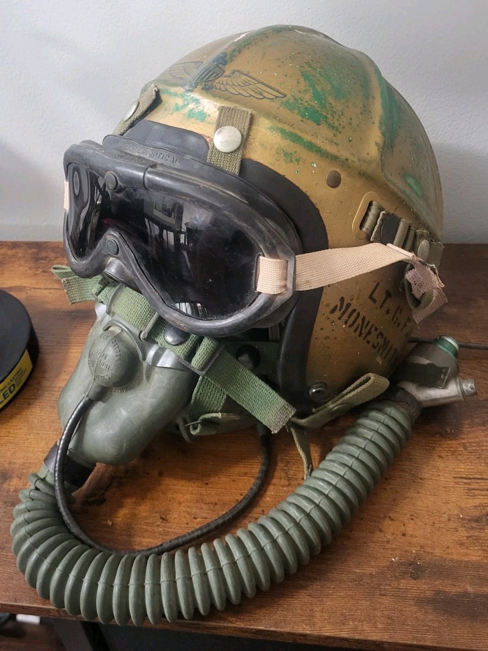 Named Korean War Era Military US Navy Gentex H-3 Flight Helmet Oxygen Mask +More Named Korean War Era Military US Navy Gentex H-3 Flight Helmet Oxygen Mask +More