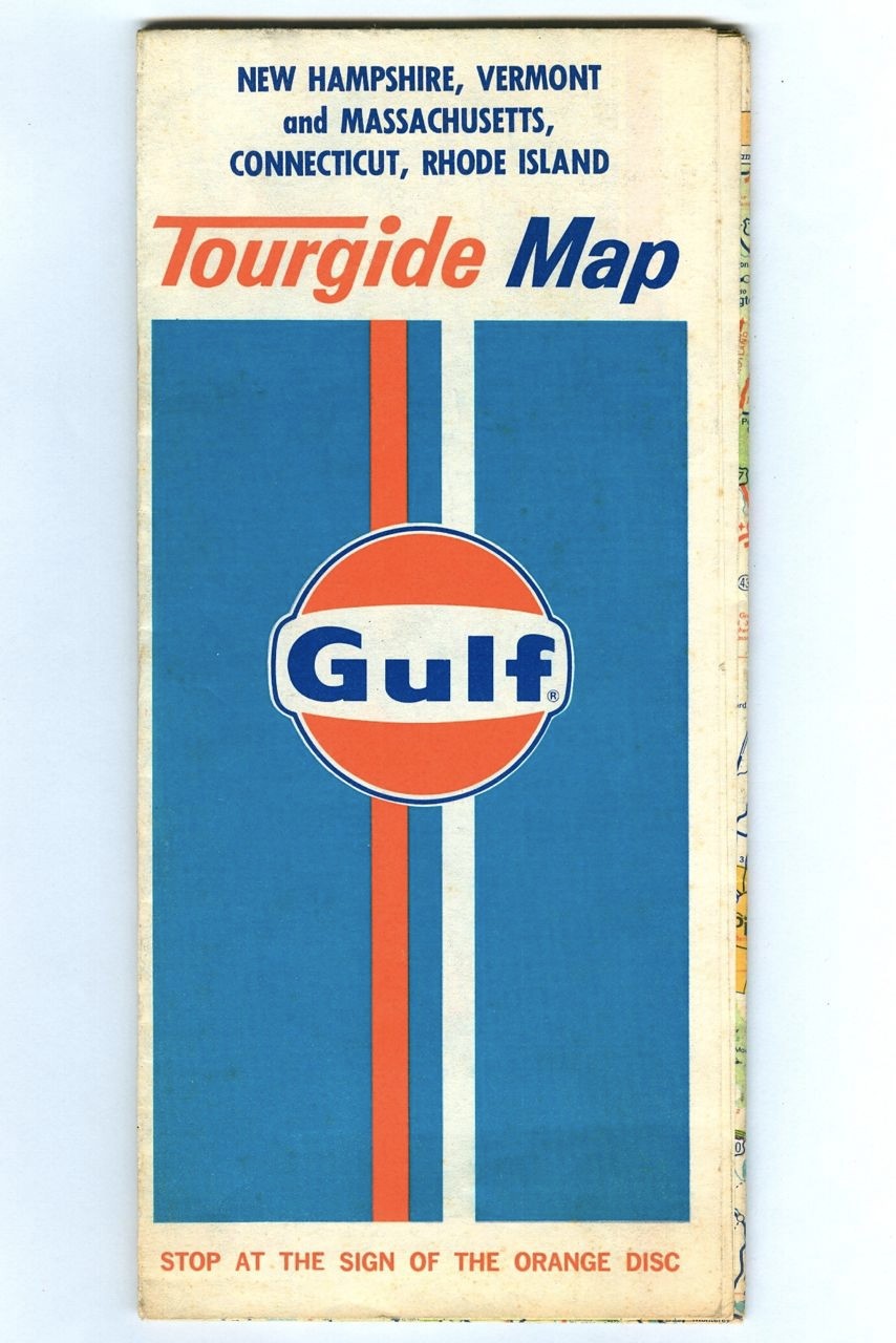 Vintage 1973 GULF Gas Station New England NH VT MA CT RI Tourguide ROAD MAP Vintage 1973 GULF Gas Station New England NH VT MA CT RI Tourguide ROAD MAP