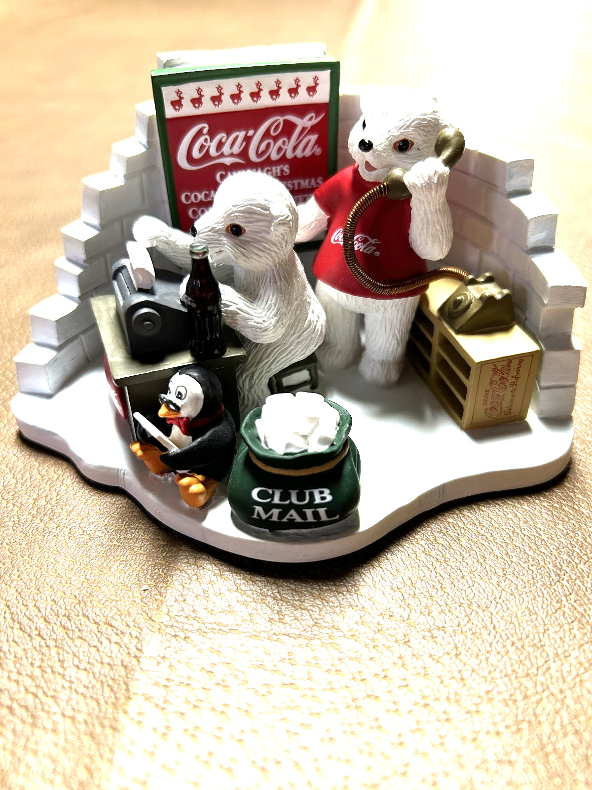 1999 limited edition Coca-Cola Figurine Hearing From You Christmas Collector 1999 limited edition Coca-Cola Figurine Hearing From You Christmas Collector