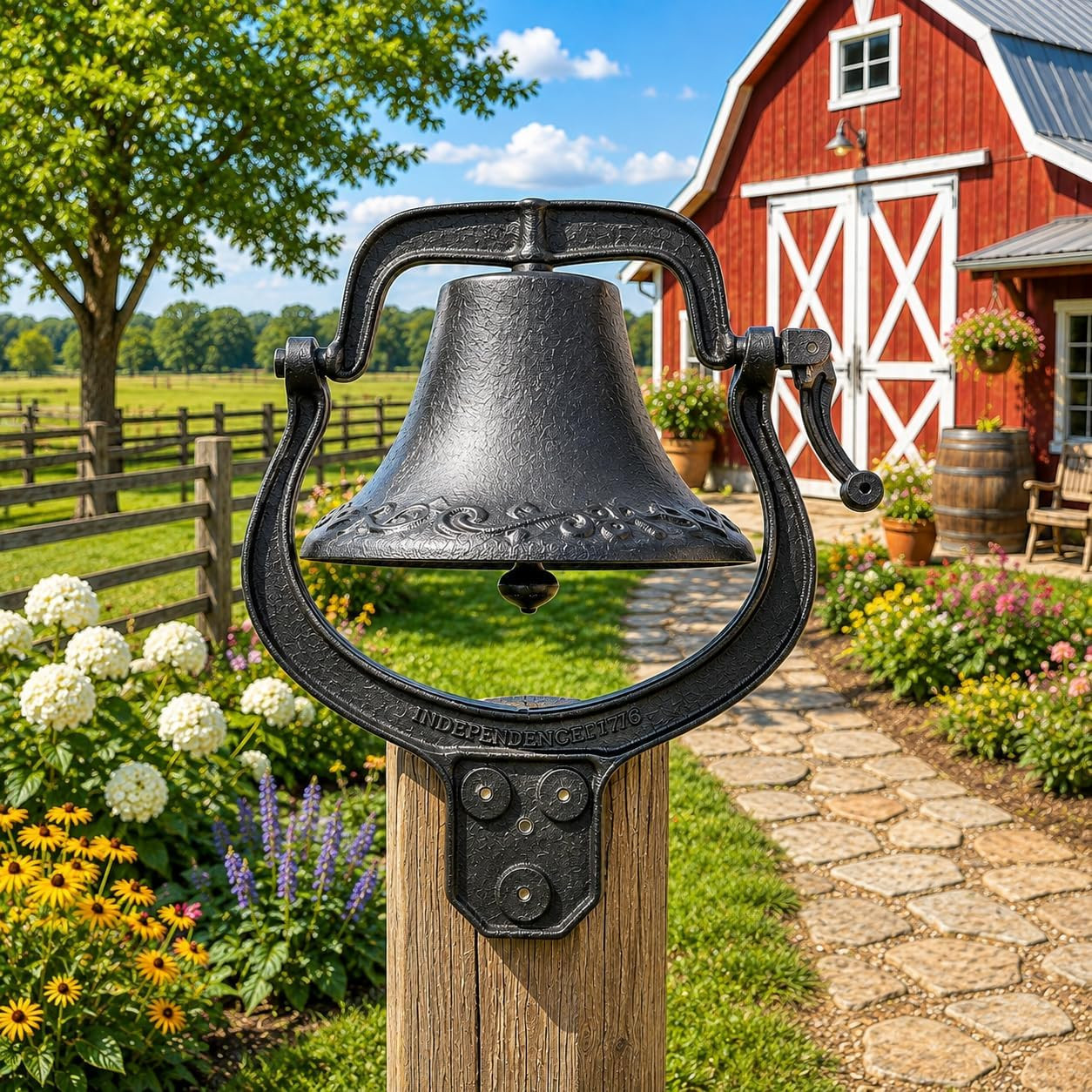 Large Vintage Cast Iron Dinner Bell, Antique Farmhouse Wall Mount Hand Bell for Large Vintage Cast Iron Dinner Bell, Antique Farmhouse Wall Mount Hand Bell for