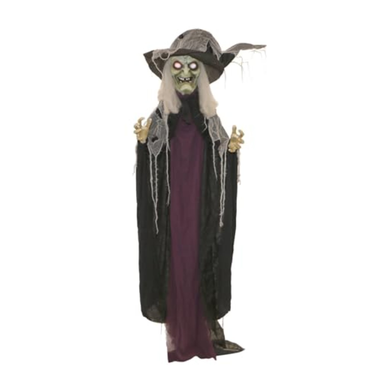 Life Size Poseable Talking Witch Animatronic Touch Activated Lights Sound Life Size Poseable Talking Witch Animatronic Touch Activated Lights Sound