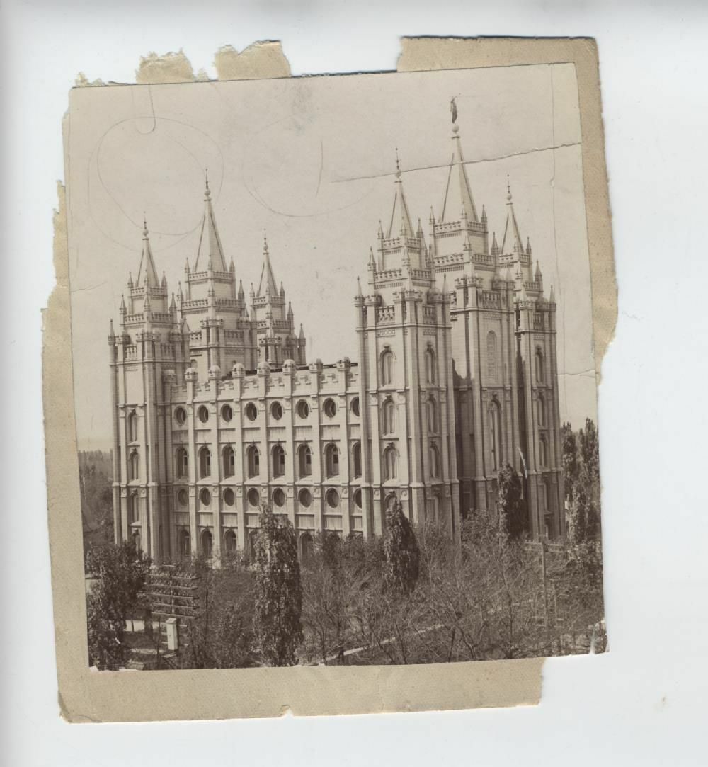 C1930 PHOTO MORMON CHURCH SALT LAKE CITY UTAH - LATTER DAY SINTS - VINTAGE C1930 PHOTO MORMON CHURCH SALT LAKE CITY UTAH - LATTER DAY SINTS - VINTAGE