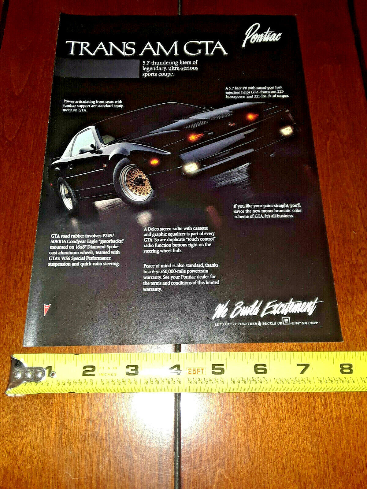 1988 TRANS AM GTA ORIGINAL AD 1988 TRANS AM GTA ORIGINAL AD