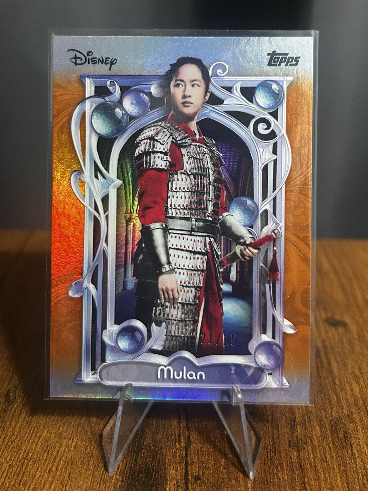 2025 Topps Disney Wonder #169 Mulan Orange Foil # /25 2025 Topps Disney Wonder #169 Mulan Orange Foil # /25