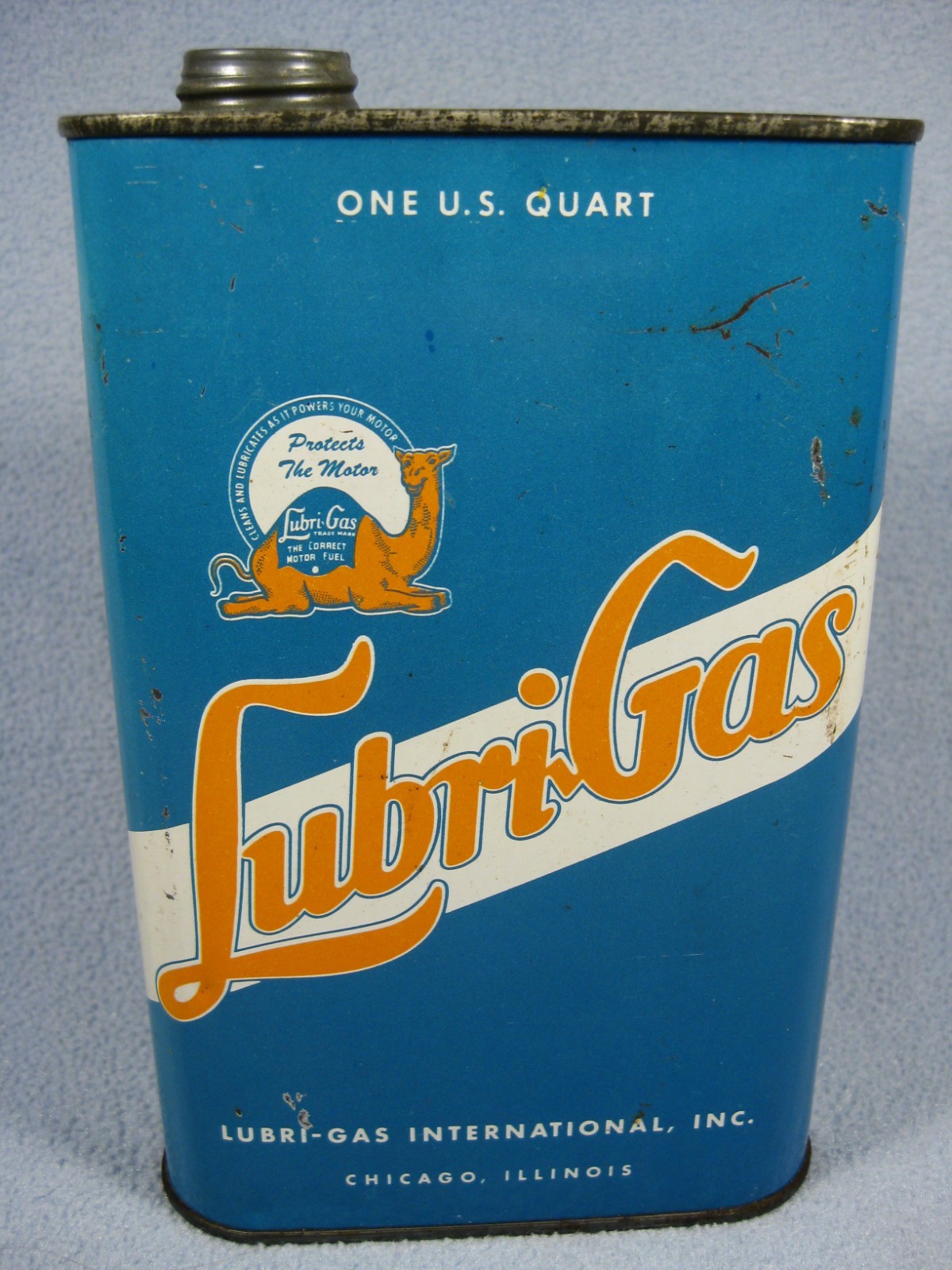 Rare Vintage Lubri-Gas One Quart Can with Camel 