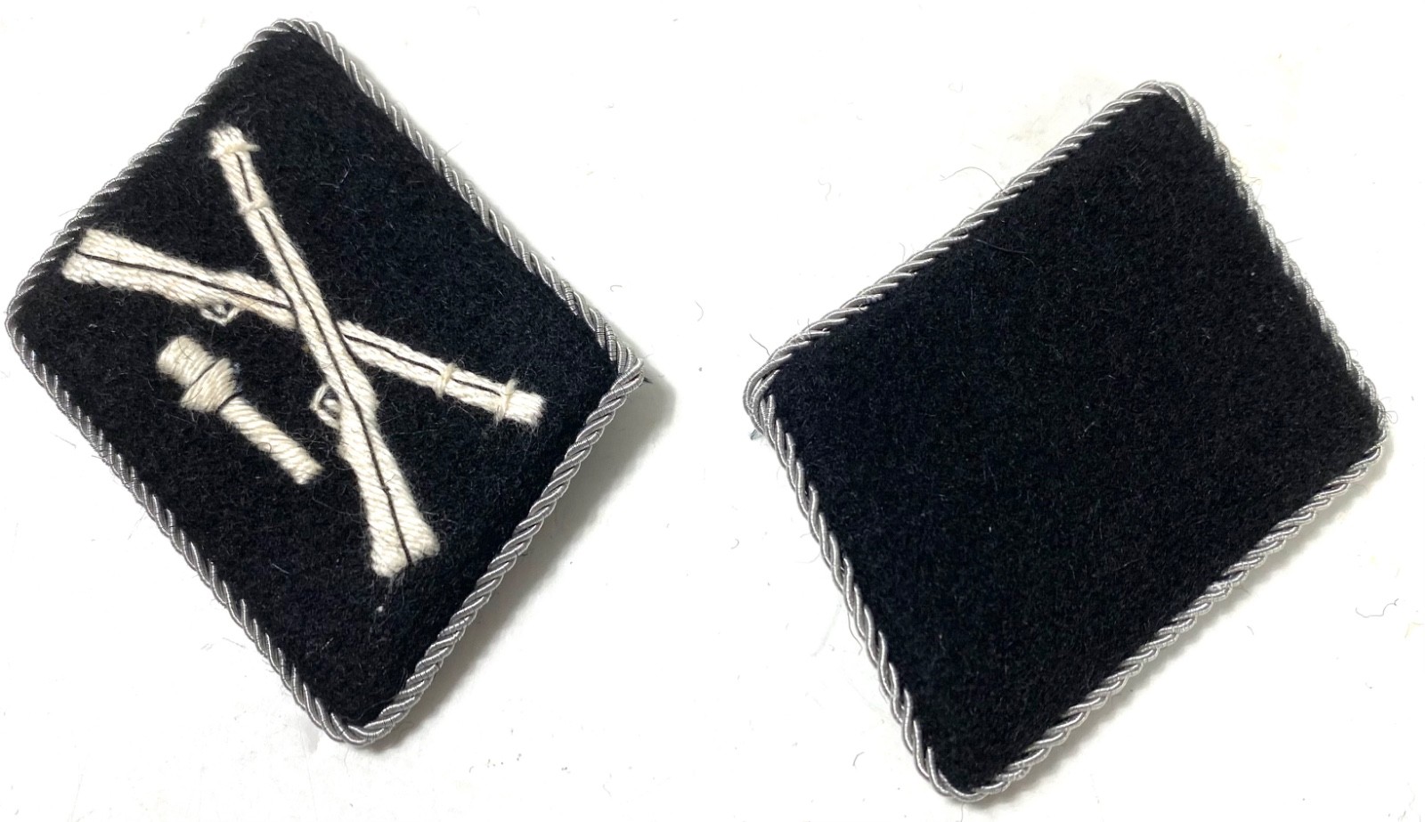 WWII GERMAN WAFFEN OFFICER NCO DIRLEWANGER 36TH INFANTRY COLLAR RANK TABS-TYPE 1