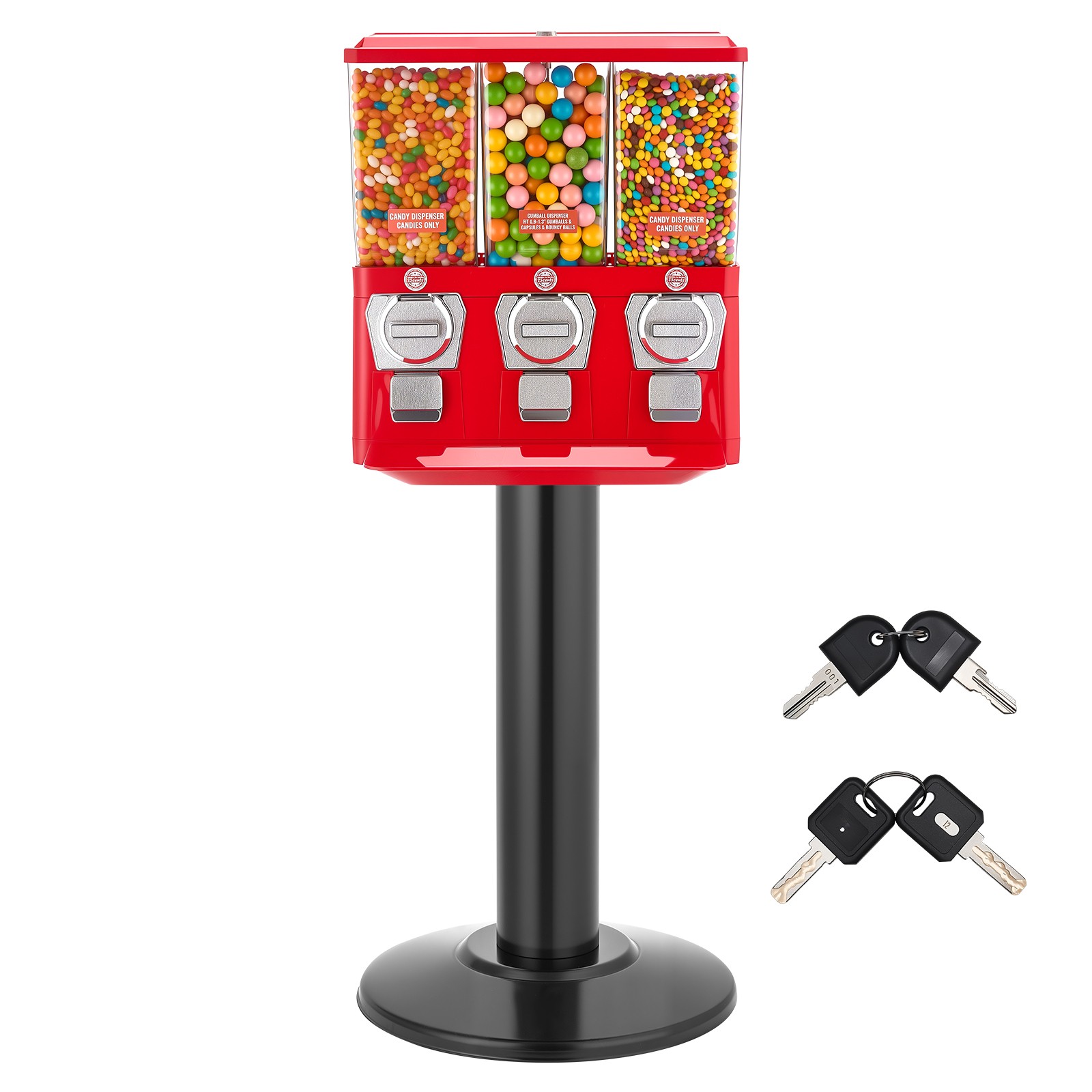 Uimoso Candy Vending Machine Triple Compartment Candy Vending Machine with Stand Uimoso Candy Vending Machine Triple Compartment Candy Vending Machine with Stand