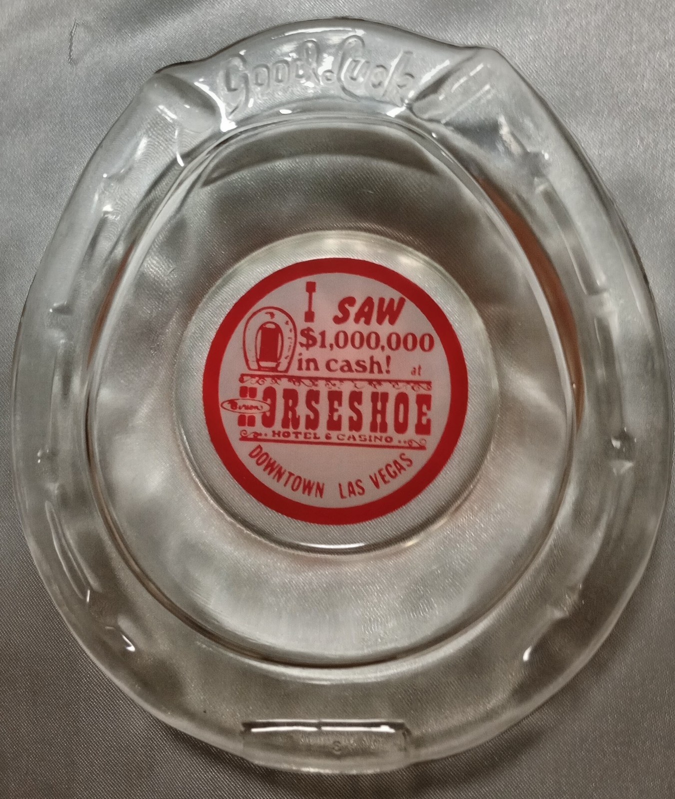 Very Rare 1950's Binion’s "Good Luck" Horseshoe Ashtray Downtown Las Vegas, NV Very Rare 1950's Binion’s "Good Luck" Horseshoe Ashtray Downtown Las Vegas, NV