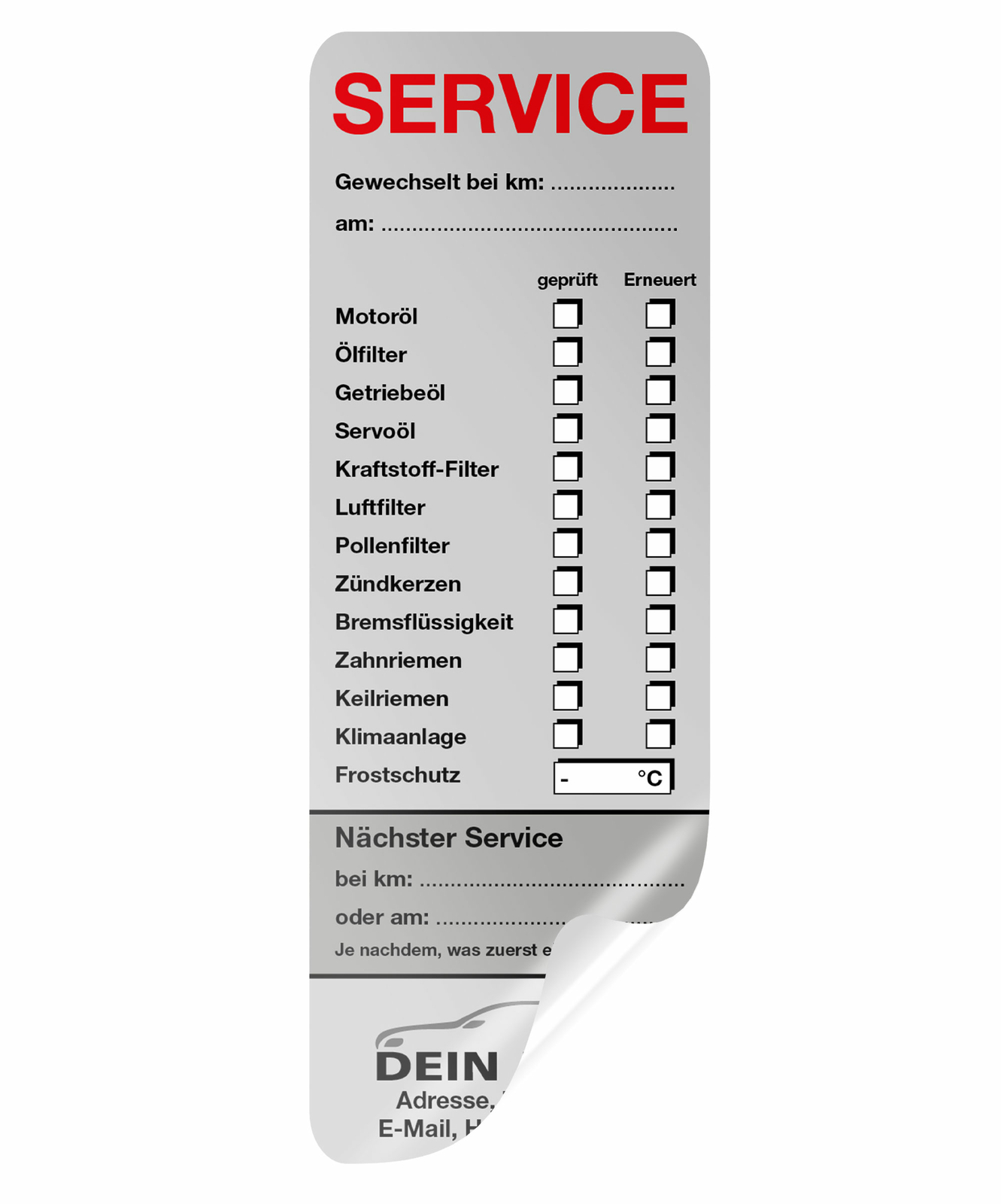 Vehicle service sticker inspection sticker service sticker maintenance grey Vehicle service sticker inspection sticker service sticker maintenance grey