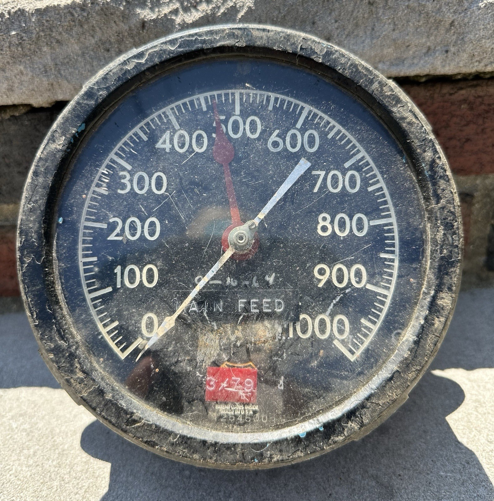 Vintage Ashcroft 1000 psi Steam Heat Gauge 5 1/2” inch 12545003 Cutter Bibb CG Vintage Ashcroft 1000 psi Steam Heat Gauge 5 1/2” inch 12545003 Cutter Bibb CG