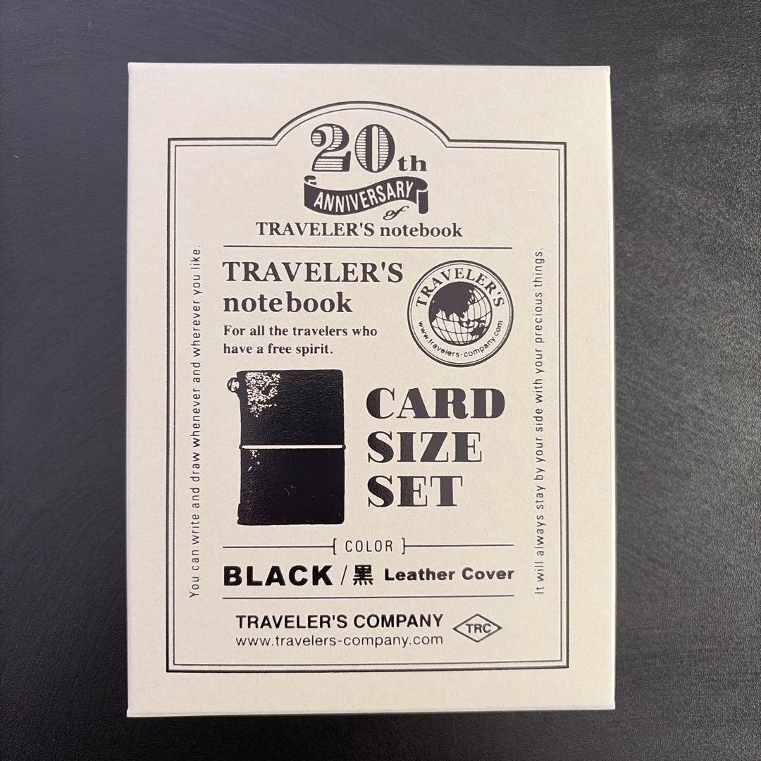 TRAVELER'S notebook 20th Anniversary Card Size Set Black Limited Japan New TRAVELER'S notebook 20th Anniversary Card Size Set Black Limited Japan New