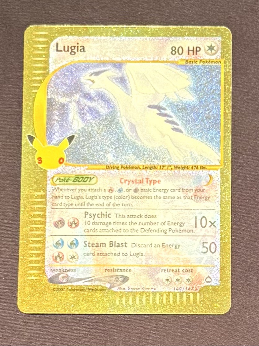 Pokémon TCG 30th anniversary Crystal Lugia - 149/147 English Pokémon TCG 30th anniversary Crystal Lugia - 149/147 English