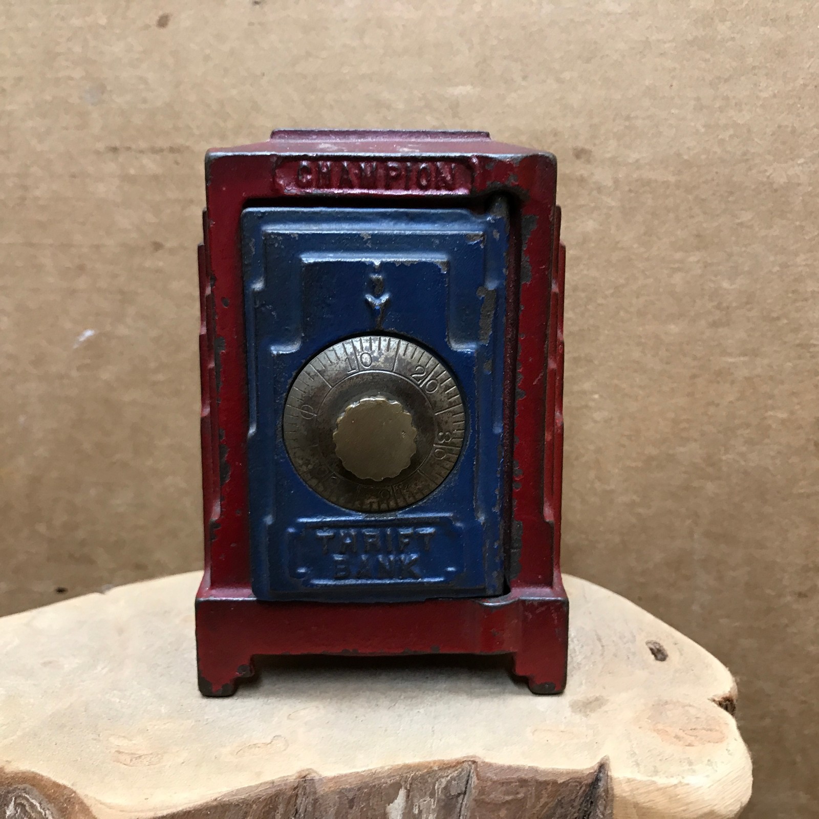 78 VINTAGE 1930's Cast Iron Champion Thrift Combination Bank 78 VINTAGE 1930's Cast Iron Champion Thrift Combination Bank