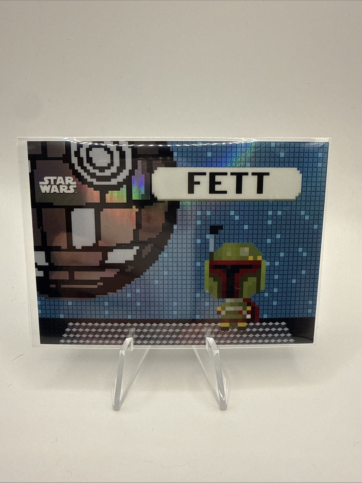 2026 Topps Chrome Star Wars Boba Fett BO-FET Bonus Stage Pixel Insert SP 2026 Topps Chrome Star Wars Boba Fett BO-FET Bonus Stage Pixel Insert SP