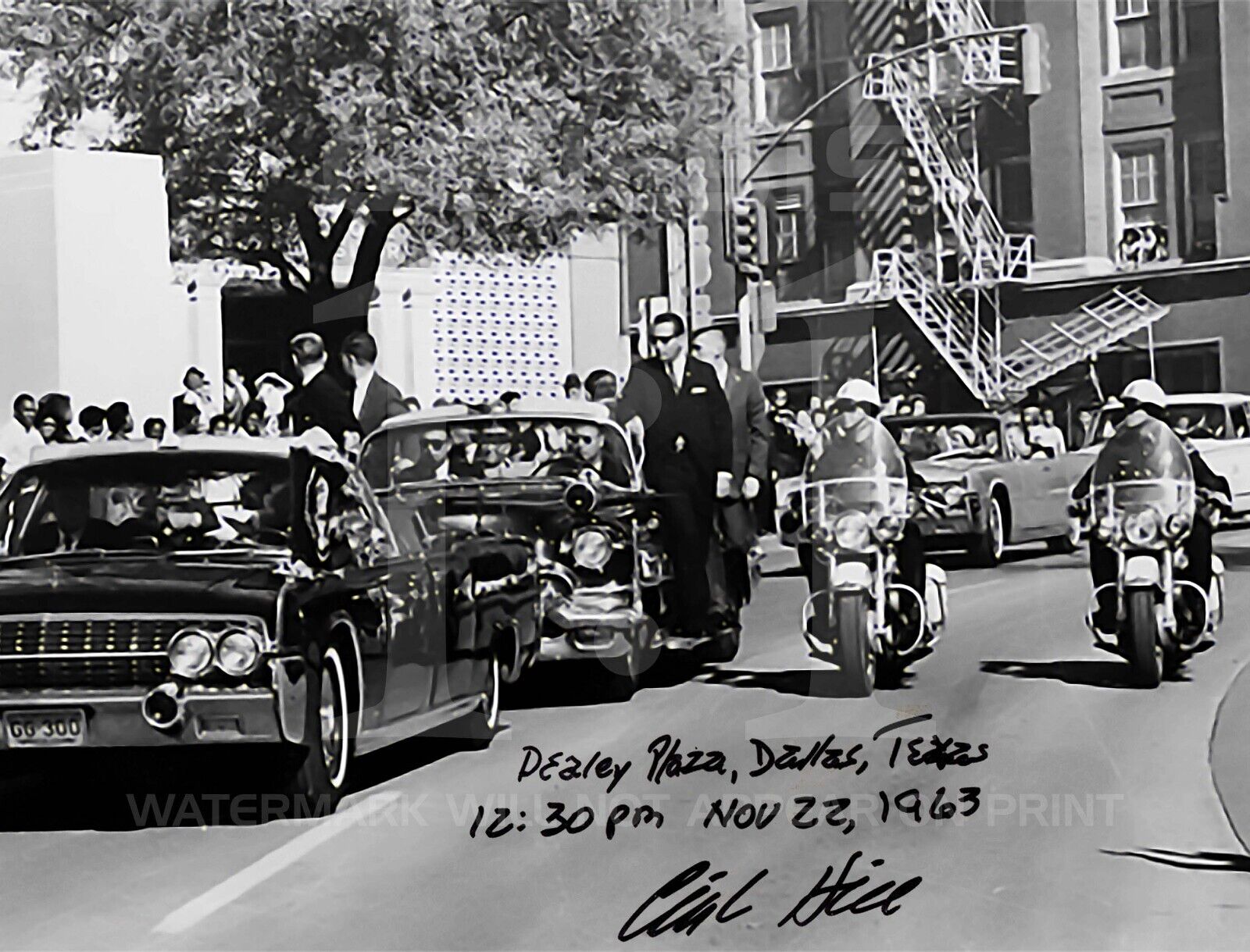 PRESIDENT JFK 8.5X11 AUTOGRAPGH SIGNED PHOTO JOHN KENNEDY CLINT HILL REPRINT