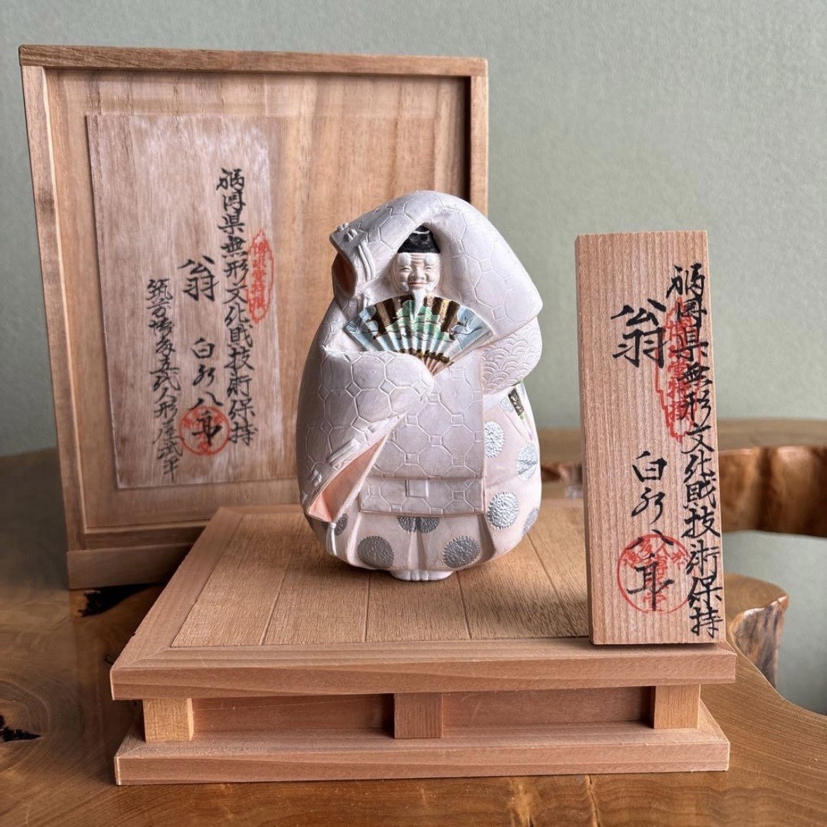 Vintage Japanese Hakata Ningyo Traditional Art Figurine Collectible Vintage Japanese Hakata Ningyo Traditional Art Figurine Collectible