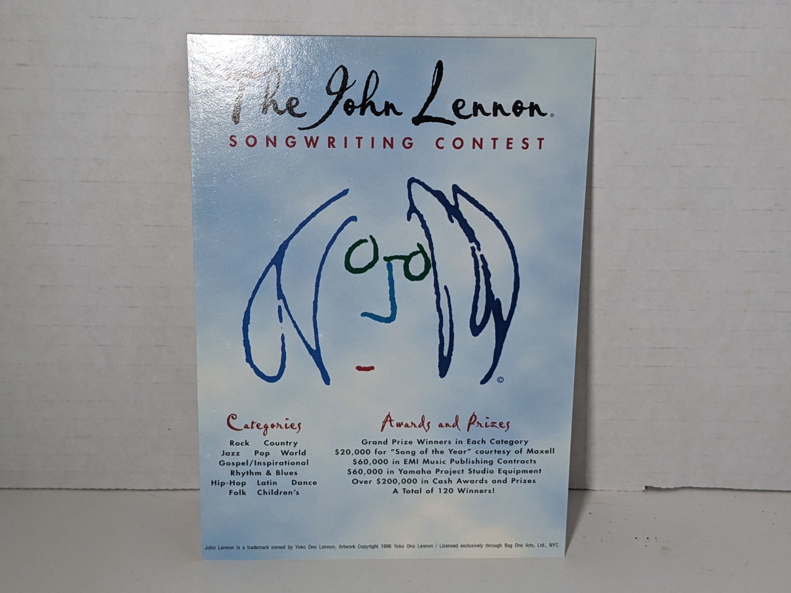Postcard The John Lennon Songwriting Contest Postcard The John Lennon Songwriting Contest