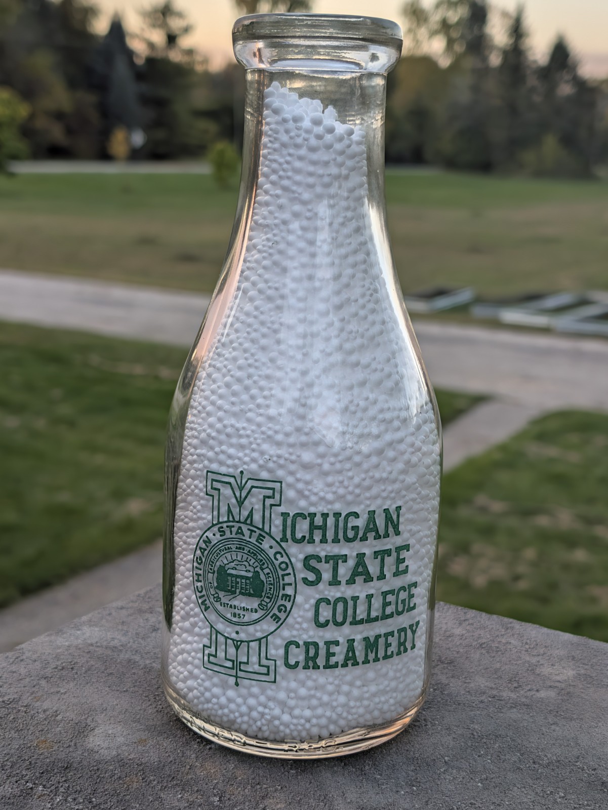 Michigan State University College Milk Bottle Dairy East Lansing MI Michigan MSU Michigan State University College Milk Bottle Dairy East Lansing MI Michigan MSU