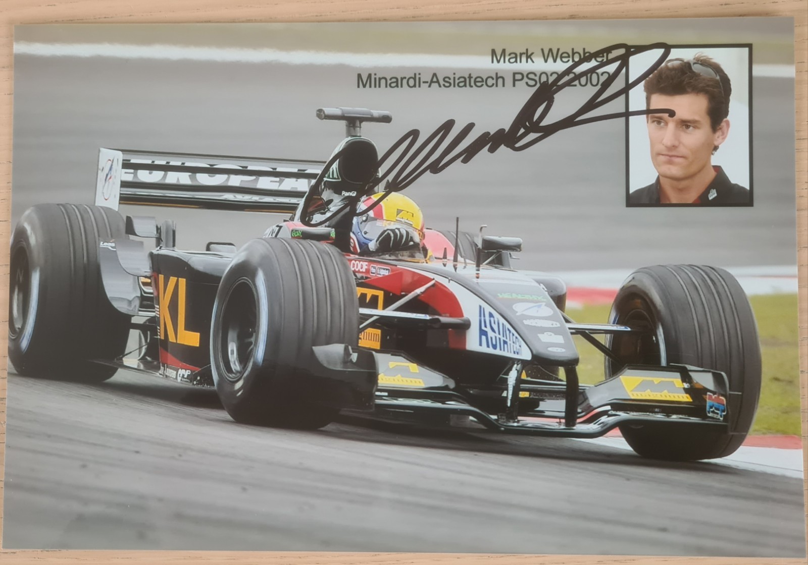 Mark Webber Minardi 2002 Original Autograph Photo 