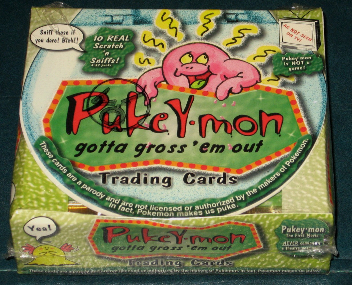 Sealed PUKEY-MON Gotta Gross Em Out - Pokemon Parody Trading Card Box - 36 Packs Sealed PUKEY-MON Gotta Gross Em Out - Pokemon Parody Trading Card Box - 36 Packs